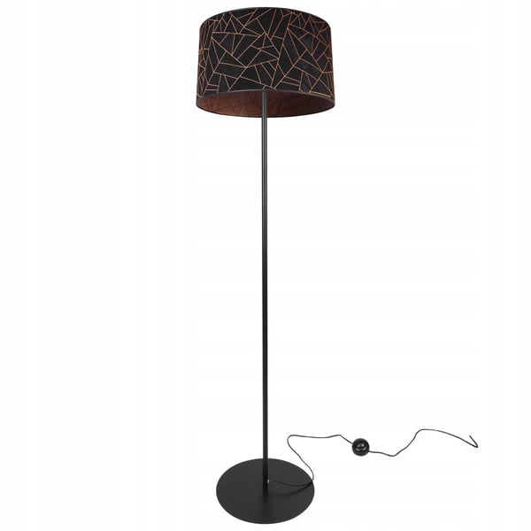 GULVLAMPE MED STÅENDE METALSKÆRM MØNSTER
