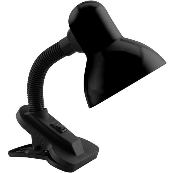 Skrivebordlampe regulerbar LIRIA skolelamp nat E27 klemme sort LUMILED