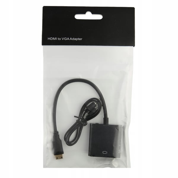 Mini HDMI till VGA-adapter DSUB-omvandlare + ljud