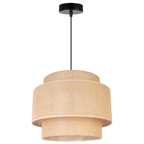 Hængende lampe, loftslysekrone, lampeskærm, boho juta