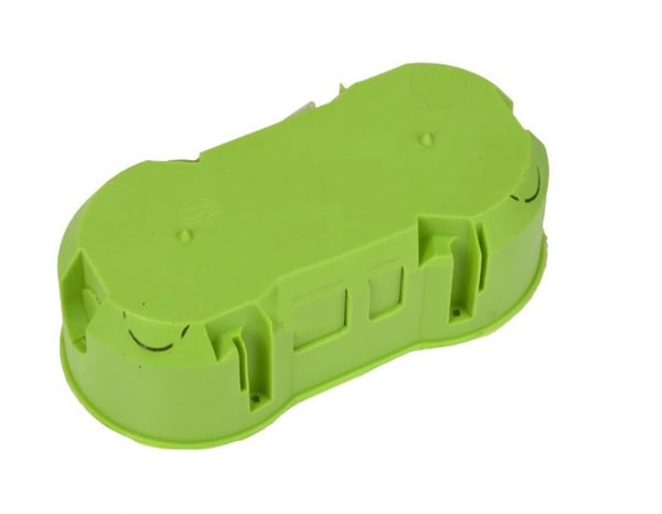 DOBBELT INDBYGGET DÅSE 60MM GRØN - E111AA-KN049