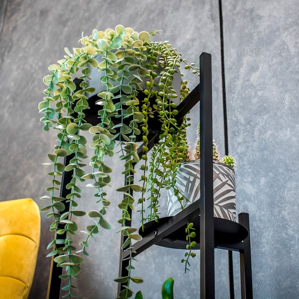 Metal blomsterstativ, stående blomsterstativ, planter, potter, 3 hylder, loft 81