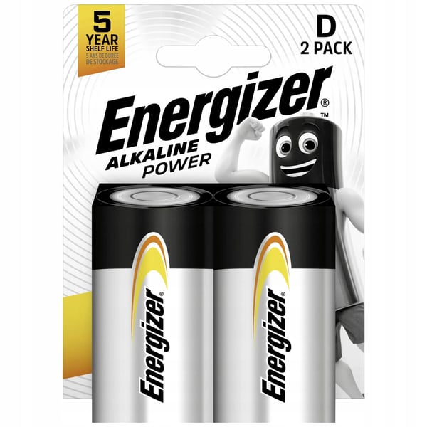 Energizer Alkaline Power D / LR20 -alkaliparisto - 2 kpl (läpipainopakkaus)