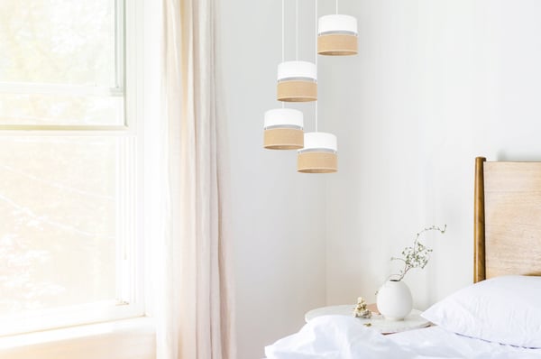 HÆNGELAMPE, LOFTKRONE, LAMPESKÆRM 20 CM HVID