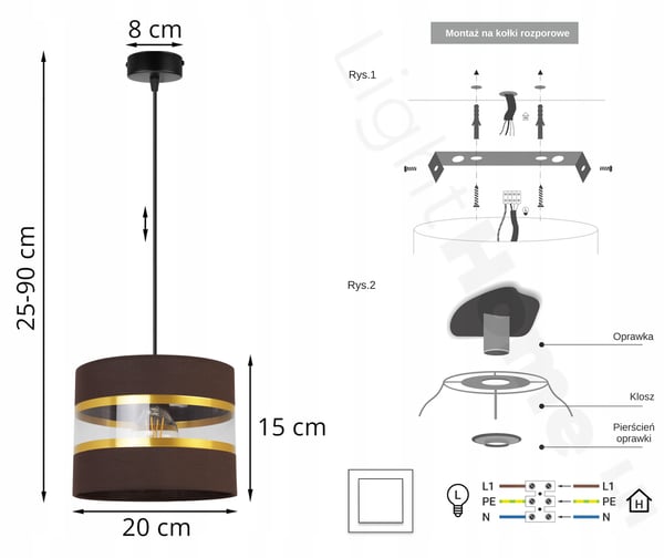 Loftshængende lampe lysekrone lampeskærm moderne
