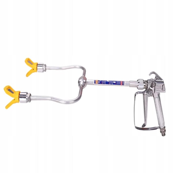 TwinSpray SteelPro 7/8 - Dobbelt lanse til sprøjtemalingspistol | Med dyser og dyser | Airless | Til Zenhtril/RosfixGraco/Wagner | Rustfrit stål