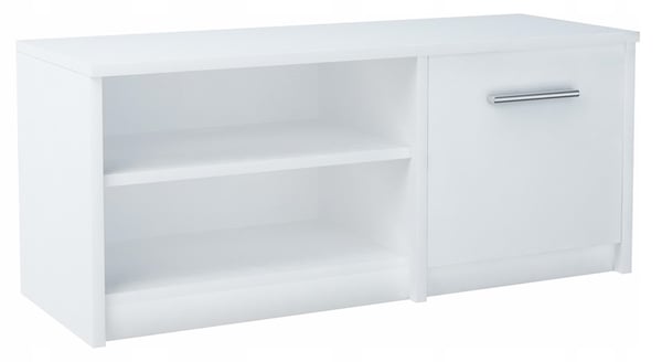 TV-bord Bodo 1D 100 hvid kommode med hylder