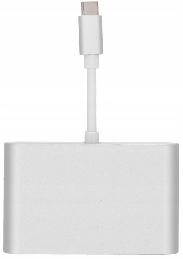 ADAPTER USB C VGA+USB 3.0+PD 4K HUB 3i1 MacBook