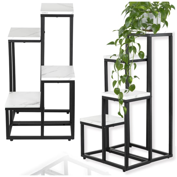 Kukkateline, kukkateline, ruukkukasvit, 4 hyllyä, loft-tyylinen