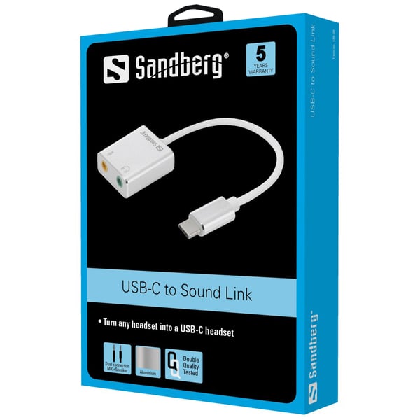 Sandberg USB-C SoundLink lydkort