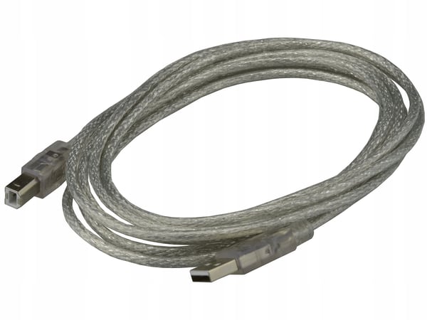Manhattan USB 2.0 A-B M/M USB-kabel, 1,8 m, sølv