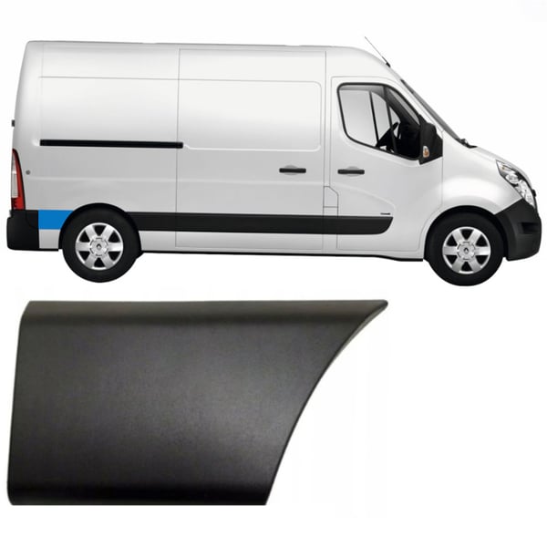 Renault Master III 2010- VERSION L2 sidolist BAKOM bakhjulet UTAN HÅL höger