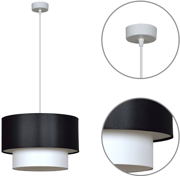 Køkkenhængelampe med LED-skærm i materiale