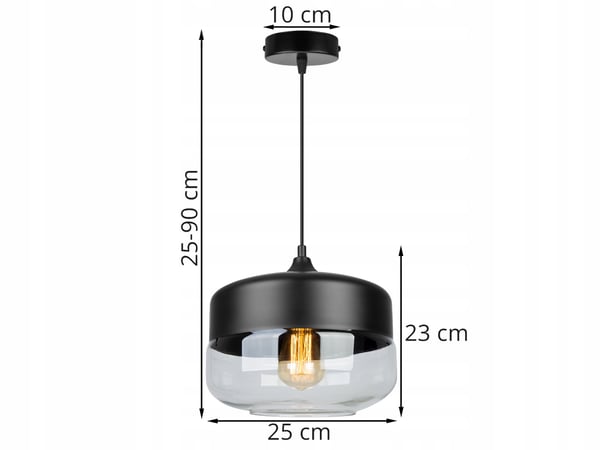 HÆNGENDE LOFTSLAMPE, GLASPLAFON, LED-LAMPE