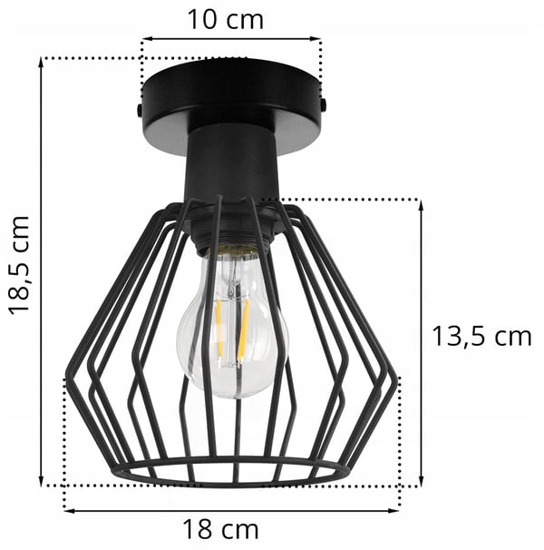 LOFTSLAMPE, VÆGLAMPE, METALLAMPE, TRÅD, LED