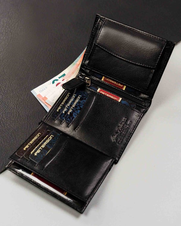 Peterson plånbok sk. PTN 339.01-2077 Svart+Svart