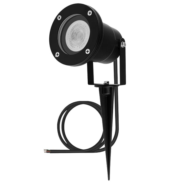 Trädgårdslampa LED GU10 IP65 vattentät svart med 1m sladd HORTI LUMILED