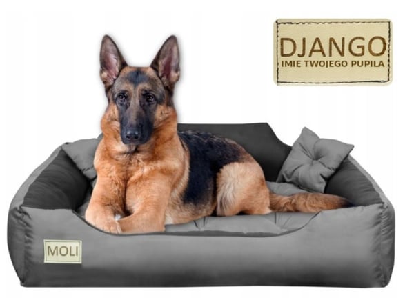 Hundeseng hundegård til hund 100x75 cm personaliseret grå