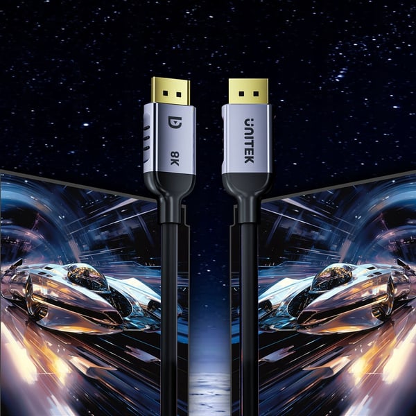 DisplayPort 1.4 -kaapeli Unitek C1628GY01-1M, 8K@60Hz, 4K@240Hz, 1m