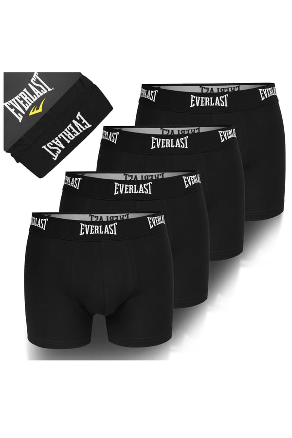 Everlast miesten puuvillaiset bokserit mustat, 4 kpl koko XXL