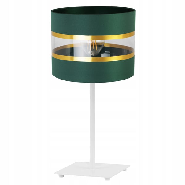 NATBORDLAMPE, ELEGANT GYLDET LAMPESKÆRM, 20 CM