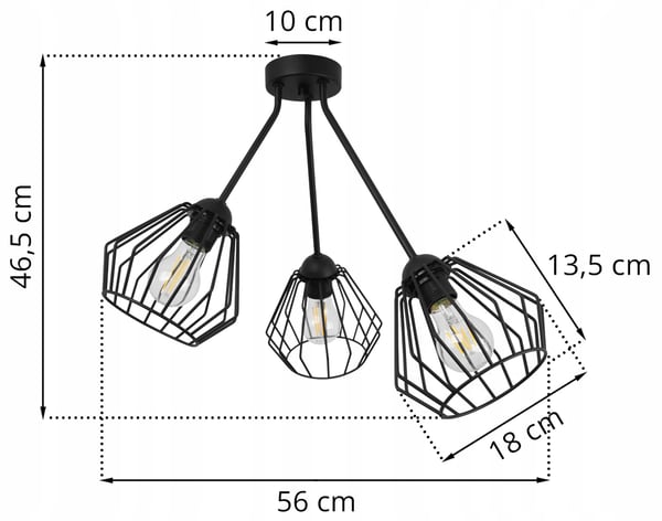 RIIPPUVALAISIN, KATTOKRUUNU, VARJOSTIN, LED-VALAISIN