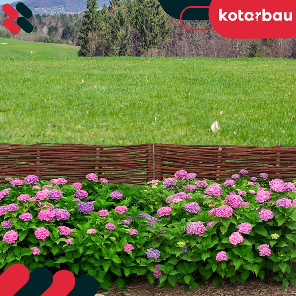 KOTARBAU® Trädgårdsstaket palikantning rotting 60 x 10 cm 5-pack