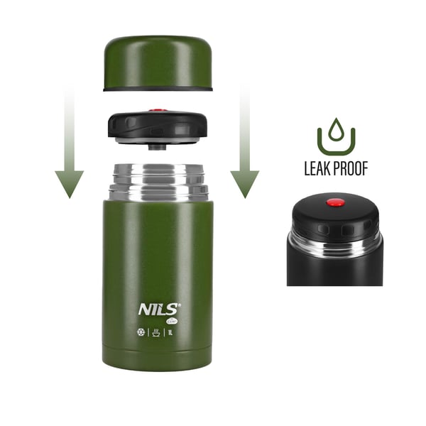 Ruoka-thermos 1000ml vihreä NILS CAMP NC3802
