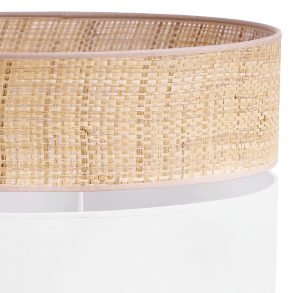 RATTAN DUO HÆNGELAMPE HVID RATTAN LAMPESKÆRM HVID