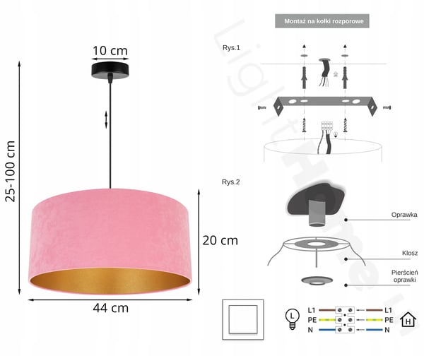 HÆNGENDE LAMPE LOFTSKRONE GYLDEN FLØJLSSKÆRM