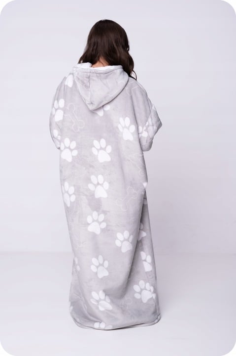 BLANKET collegepaita Ylisuuri lämmin Paksu peittocollegepaita 2in1 XXL Karvaiset tassut [KB-XL12]