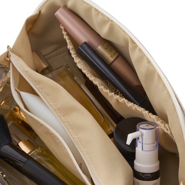 BKP-06 stor rektangulär sminkväska beige Mellow