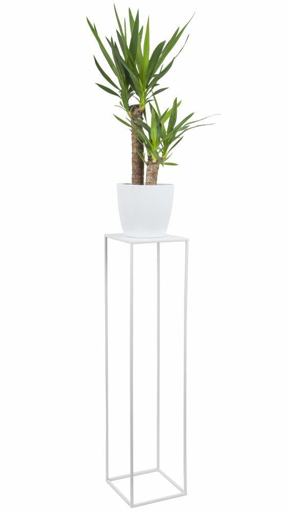 Vit modernt stående blomsterställ 100 cm