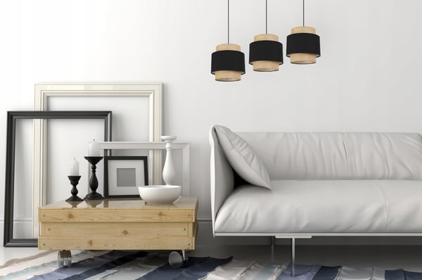 Hængende lampe, loftslysekrone, lampeskærm, boho juta