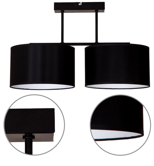 Moderne hængelampe, loftslampe, lampeskærm, 2x60W LED