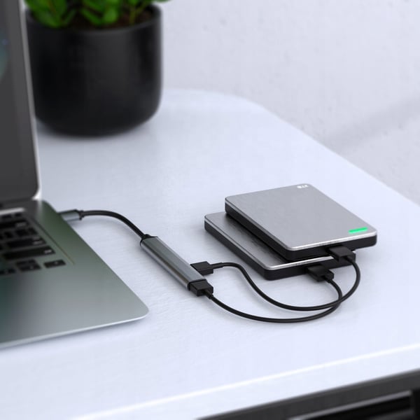 Hubadapter USB-C 4x USB 3.0 portreplikator OTG-splitter