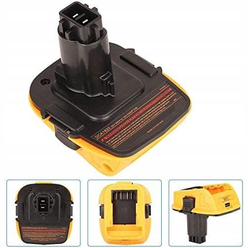 Rosfix Dewalt DC9096 Adapter til Dewalt Batteri (DCA1820) Gul - Sort
