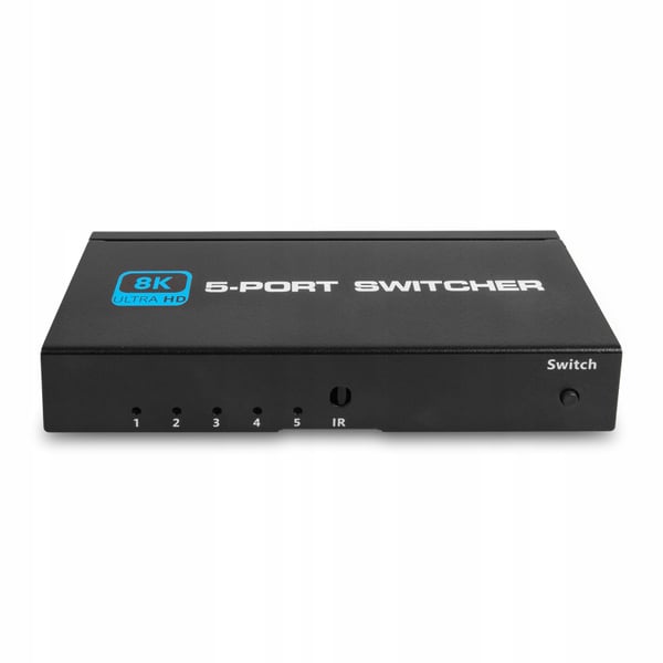 SWITCH HDMI 2.1 5x1 SWITCH SPLITTER 8K 4K 120HZ 240HZ HDR10 PAWONIK