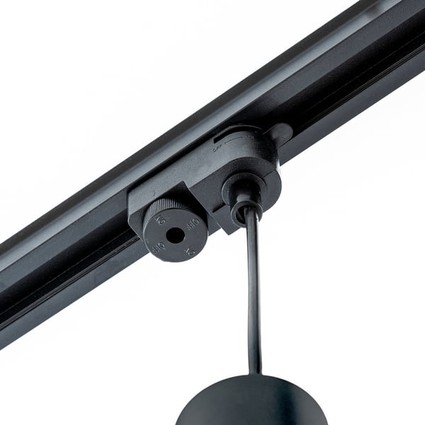 Riippuva kisko valaisin 29cm heijastin GU10 LED SOPLO musta LUMILED