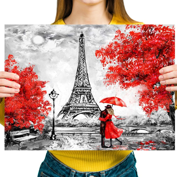Diamantmålning 30x40 - Par i Paris