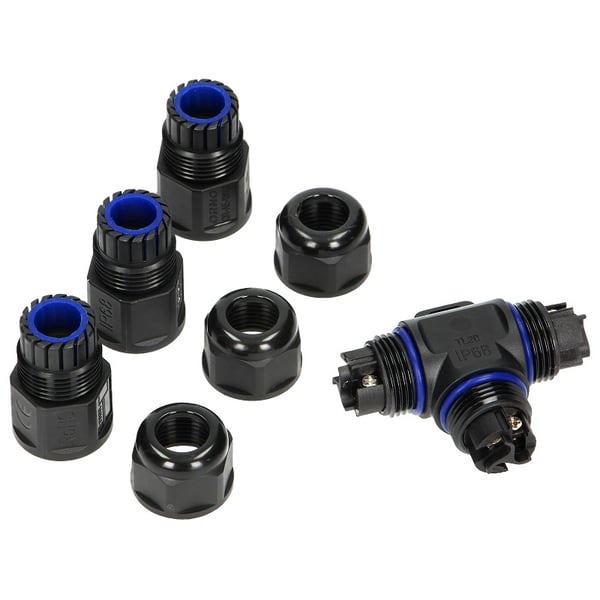 T-LIITOSKAAPELILIITTIN IP68, MAKS. 3X4MM2, 450V/25A - ON-AE-13602