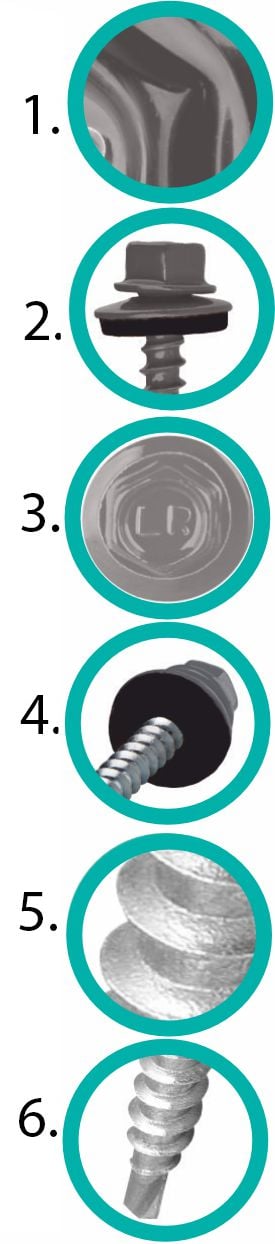 Landmandsskruer GTO2 Z14 4,8x20mm RAL 9007