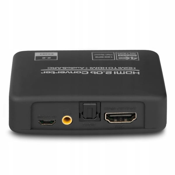 HDMI 2.0 TOSLINK-udtrækker LYDKONVERTER ARC TOSLINK CINCH AUX HDCP 4K
