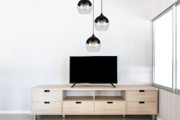 HÆNGENDE LOFTSLAMPE, GLASPLAFON, LED-LAMPE