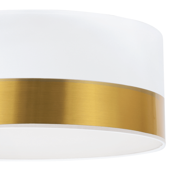ELEGANCE PLEXI-KATTOVALAISIN VALKOINEN KULTA 40 CM E27