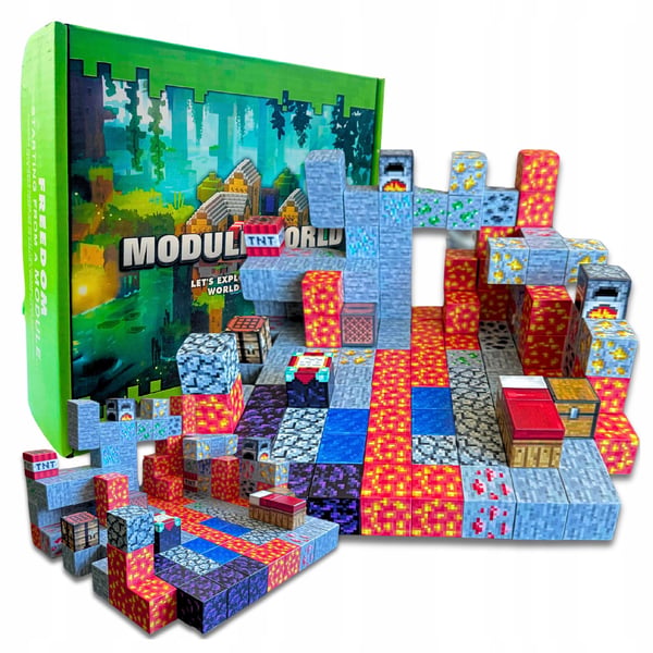 Minecraft Pædagogiske Magnetiske Blokke 143 dele og figurer Minecraft Pædagogiske Magnetiske Blokke 143 dele og figurer