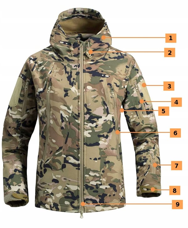 MIITARY TACTIC TAKTI, FLEECE-PAITA, MEMBRAANI, XXL