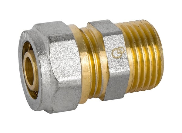PEX-AL-PEX KROM FORBINDELSE 1/2*20 DRENG - D001.1/2*20