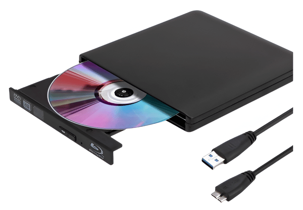 Ekstern Blu-ray DVD-enhed 4K 3D USB 3.0 BD/CD/DVD til Windows/Mac OS/Linux