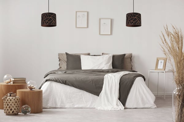 HÆNGELAMPE, LOFTKRONE, LAMPESKÆRM, KOBBERMØNSTER